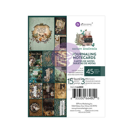 Prima Marketing - Nature Academia 3x4 Inch Journaling Cards