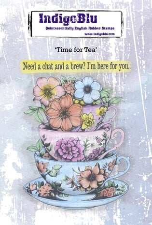 IndigoBlu - Time for Tea A6 Rubber Stamps