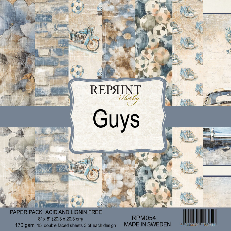 Reprint - Guys 8x8 Inch Paper Pack