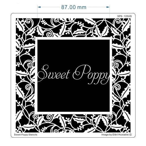 Sweet Poppy Stencil: Holly Aperture Square