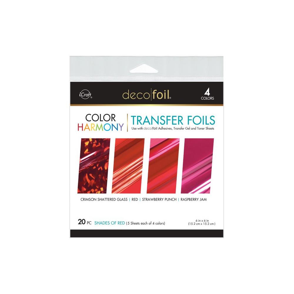 Deco Foil Harmony Foil Pack 6"X6" 20/Pkg - Shades Of Red