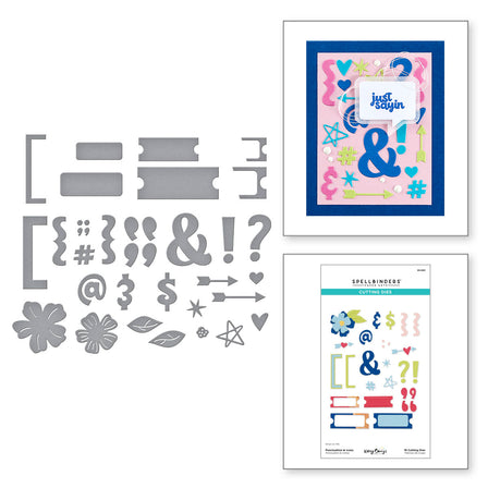 Spellbinders - Punctuation & Icons Etched Dies from the Just Sayin' Collection by Kelly Bangs