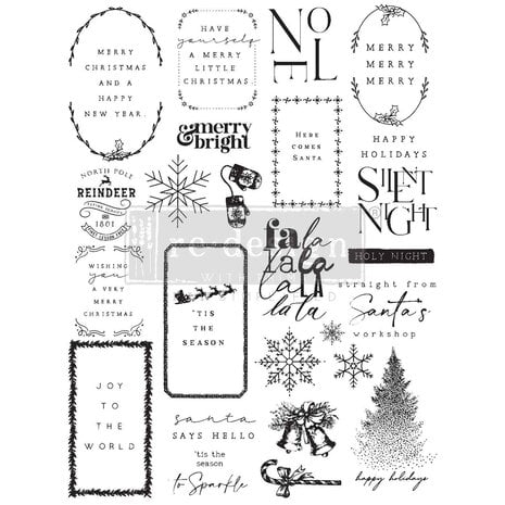 Re-Design with Prima Decor - Decor Clear Stamp - Here Comes Santa