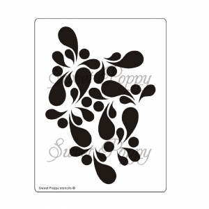 Sweet Poppy Stencil: Teardrop background