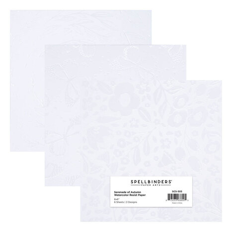 Spellbinders - Water Color Resist 6x6 Inch Paper Pad