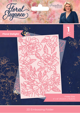 Floral Elegance 2D Embossing Folder Floral Delight 