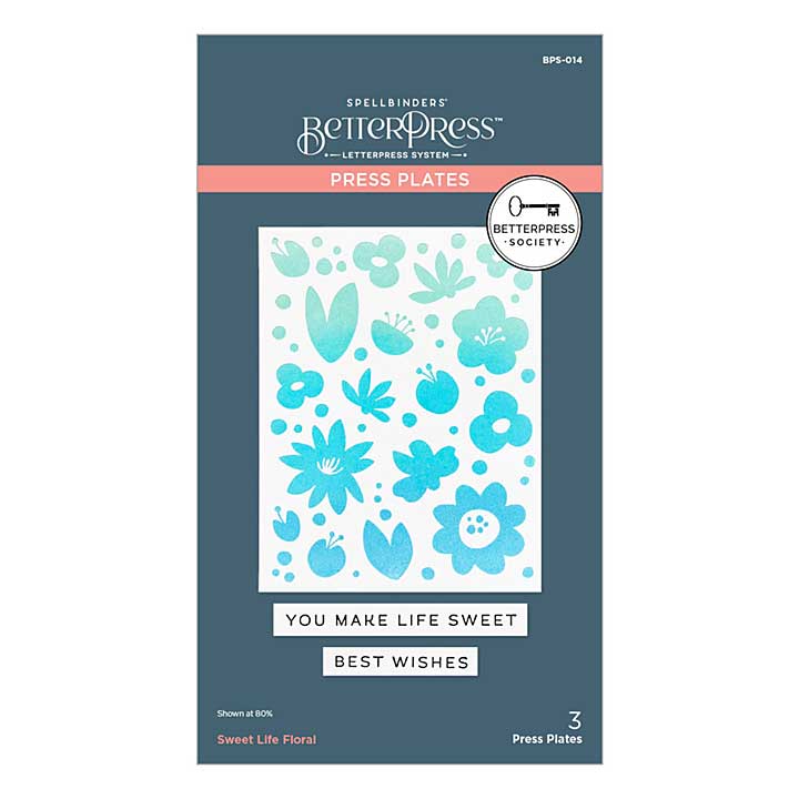 Spellbinders BetterPress Society -  Sweet Life Floral Press Plate