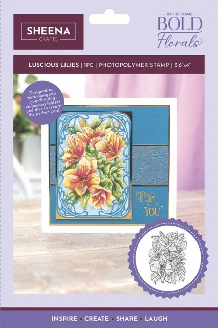 Sheena Douglass - In the Frame Bold Florals - Clearstamp - Luscious Lillies