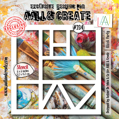 AALL & Create - Stencil 6x6 Inch Block Party