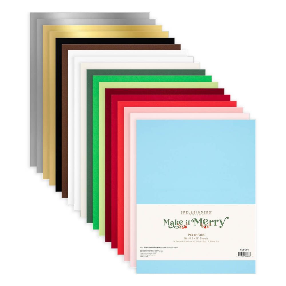 Spellbinders Color Essentials Cardstock 8.5"X11" - Make It Merry