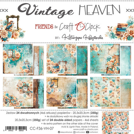 Craft O'Clock - Vintage Heaven 8x8 Inch Paper Set