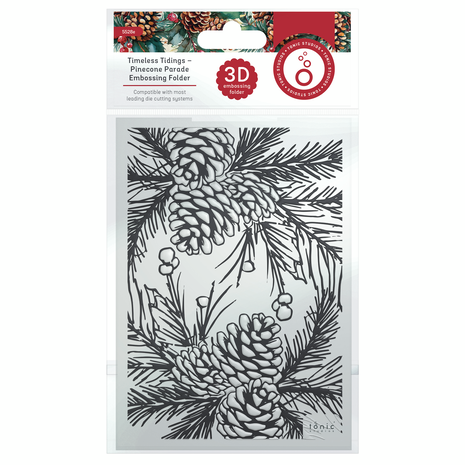 Tonic Studios - Timeless Tidings 3D Embossing Folder Pinecone Parade