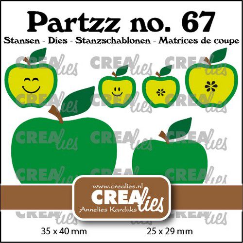 Crealies Partzz Apfel klein und mittel