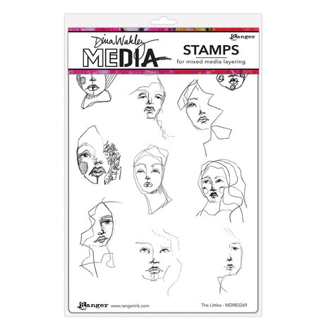 Dina Wakley MEdia Cling Stamps The Littles