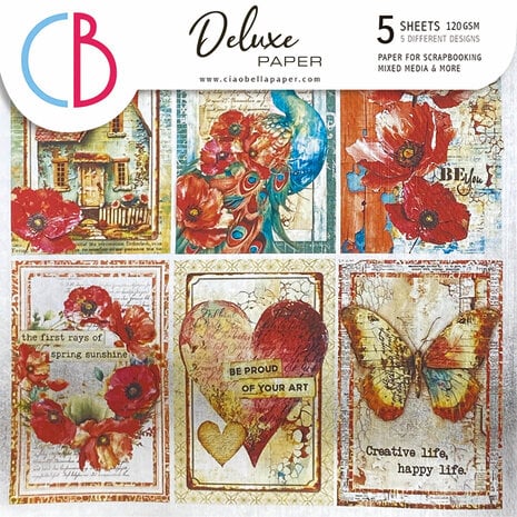 Ciao Bella - Majestic Dream 6x6 Inch Deluxe Paper Silver (5pcs)