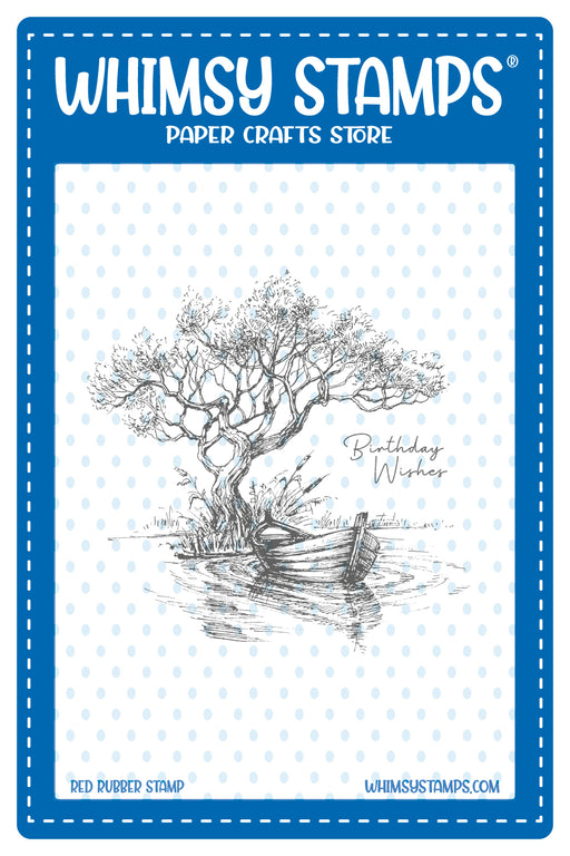 Whimsy Stamps -  Tranquil Wishes Rubber Cling Stamp