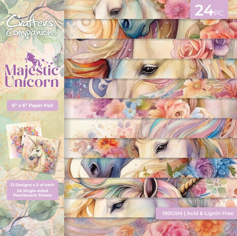 Majestic Unicorn 6x6 Inch Paper Pad