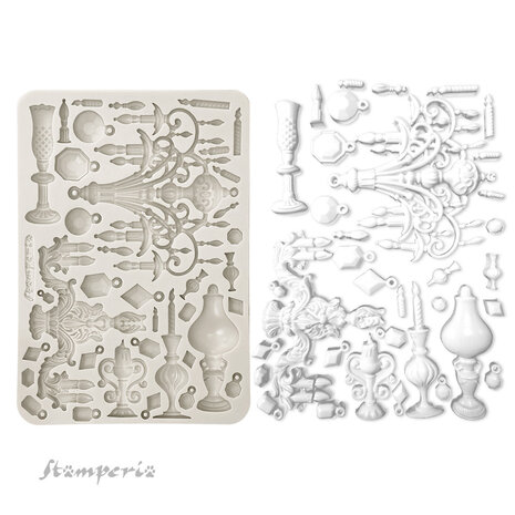 Stamperia - Masquerade Silicon Mould A5 Candle Holders