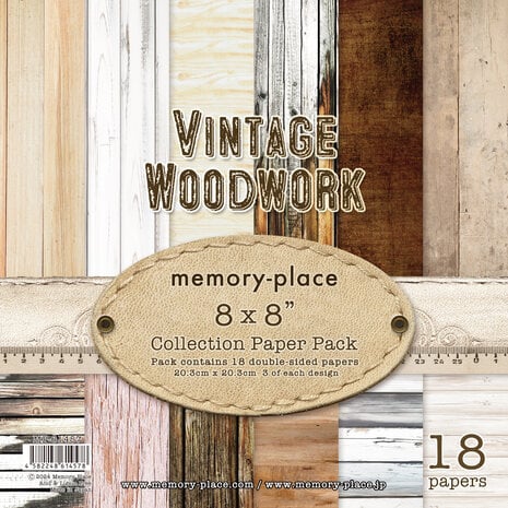 Memory Place - Vintage Woodwork 8x8 Inch Paper Pack