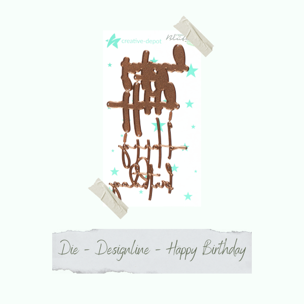 Creative Depot -  Die - Designline - Happy Birthday 