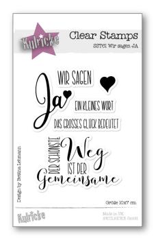 Kulricke Stempelset "Wir sagen JA" Clear Stamp