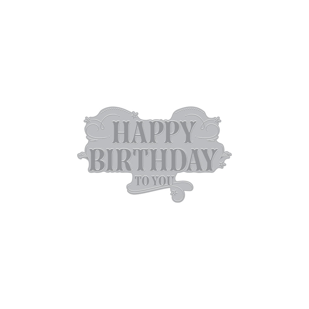 Hero Arts - Happy Birthday Letterpress + Foil Plate