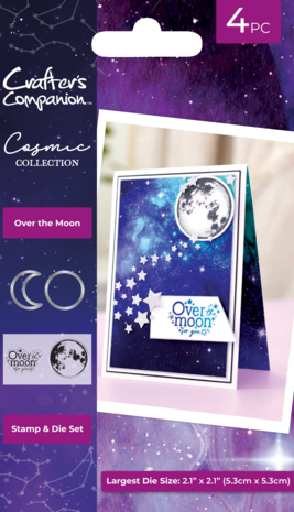 Crafter's Companion - Cosmic Collection Stamp & Die Over the Moon