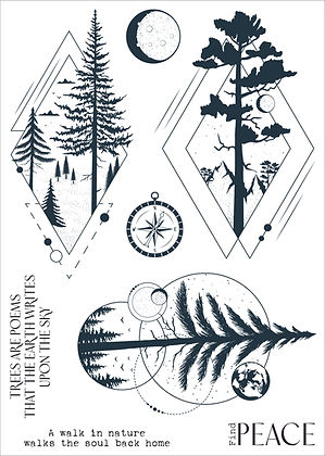 Funky Fossil - A5 The Poetry of Trees stamp set