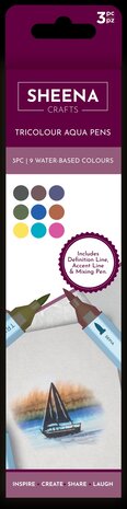 CC - Draw the Line TriColour Aqua Markers (3pc) 