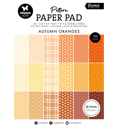 Studio Light Paper Pad - Shades of oranje Essentials nr.234