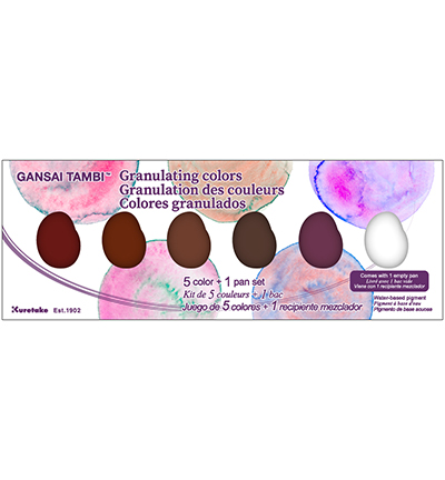 ZIG Gansai Tambi Sets -Granulating Colors, 5 Colors set