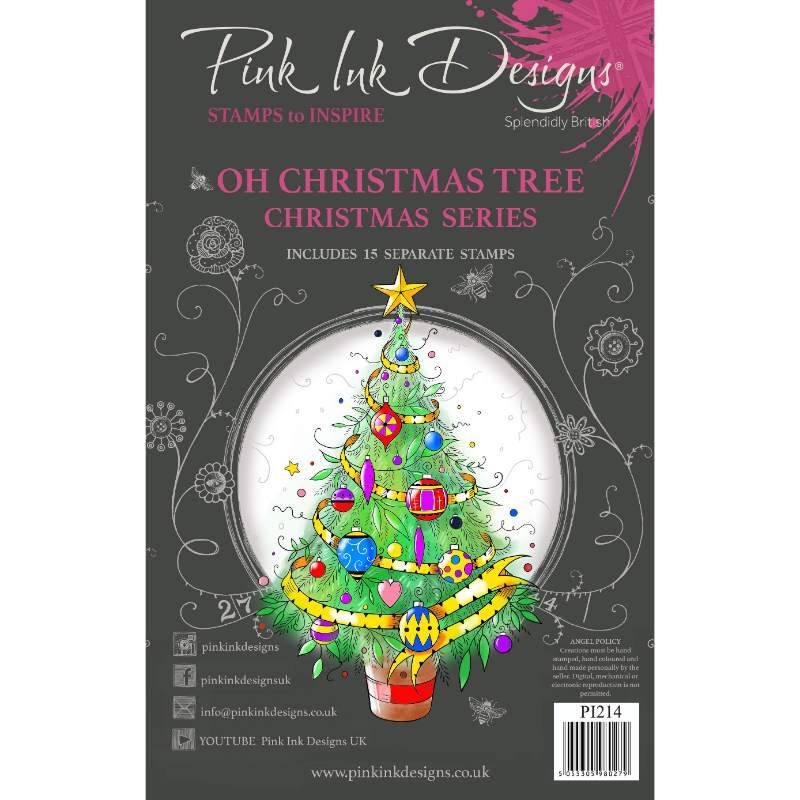 Pink Ink Designs Oh Christmas Tree 6 in x 8 in Clear Stamp Set