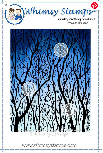 Whimsy Stamps - Tree Silhouette Rubber Cling Stamp