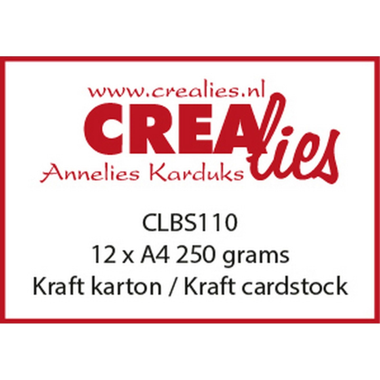 Crealies • Kraft Karton 250 Grams 12pcs