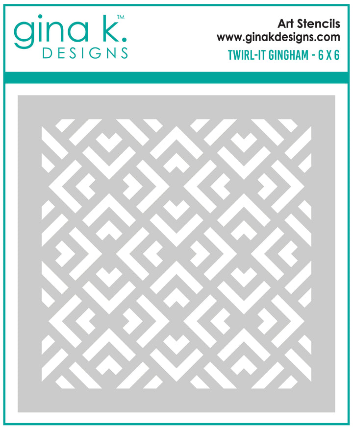 Gina K Designs - STENCIL- Twirl it Gingham