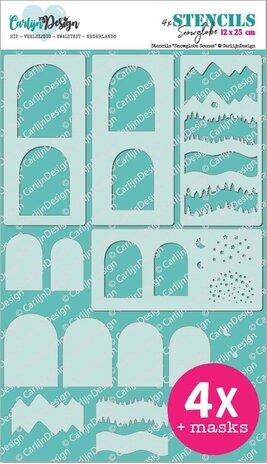 CarlijnDesign - Stencils Snowglobe Scenes