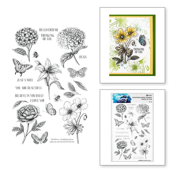 Ranger Beautiful Blooms Clear Stamp Set by Simon Hurley create