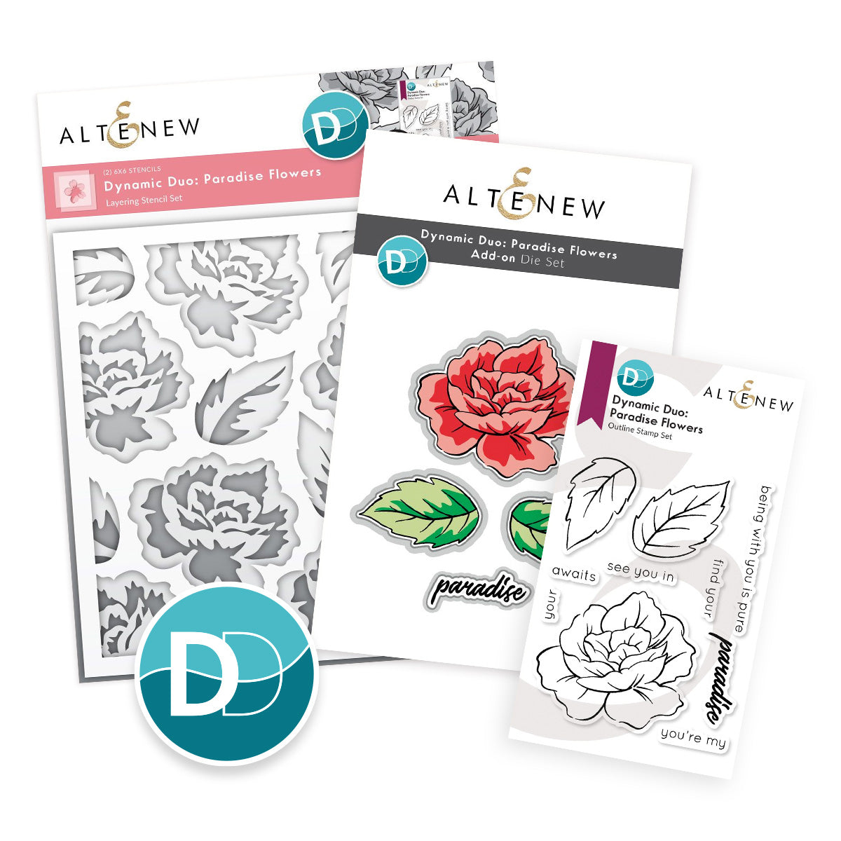 Altenew - Dynamic Duo: Paradise Flowers & Add-on Die Bundle