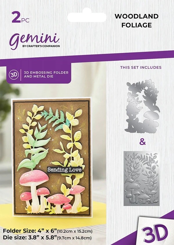 Gemini - 3D Embossingfolder/Snijmal 4"x6" - Woodland Foliage