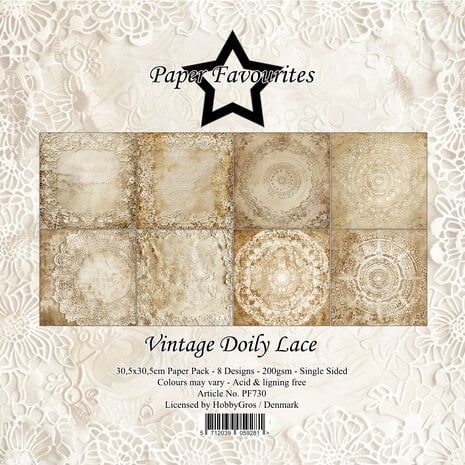 Paper Favourites -Vintage Doily Lace 12x12 Inch Paper Pad