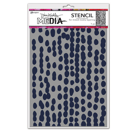 Ranger Dina Wakley MEdia Stencil Mushy Dots 