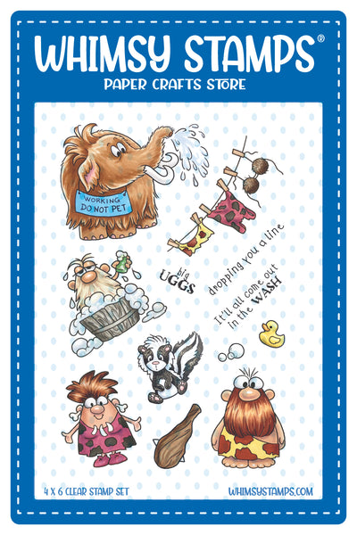 Whimsy Stamps - Ancient Days Wash Clear Stamps