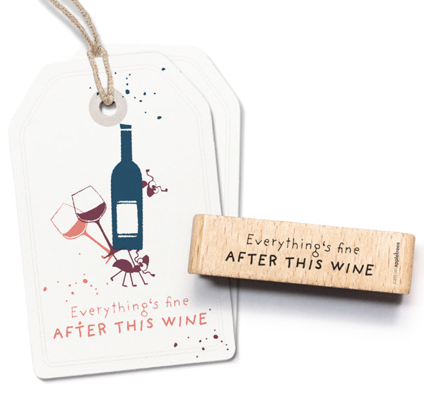 cats on appletrees - Stempel Everything‘s fine after this Wine