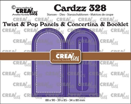 Crealies Cardzz Twist&Pop B4 Panels&Leporello&Mini Buch Bogen