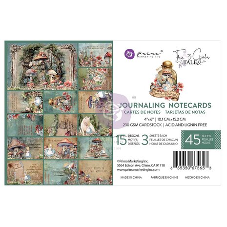 Prima Marketing - Return To Wonderland 4x6 Inch Journaling Cards