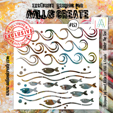 AALL & Create - Stencil 6x6 Inch Under the Sea