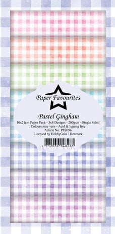 Paper Favourites - Pastel Gingham Slim Paper Pack