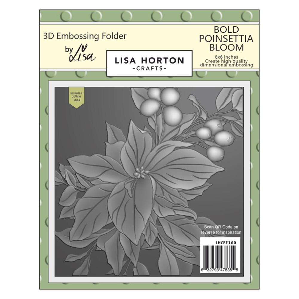 Lisa Horton Crafts Embossing Folder And Die - Bold Poinsettia Bloom