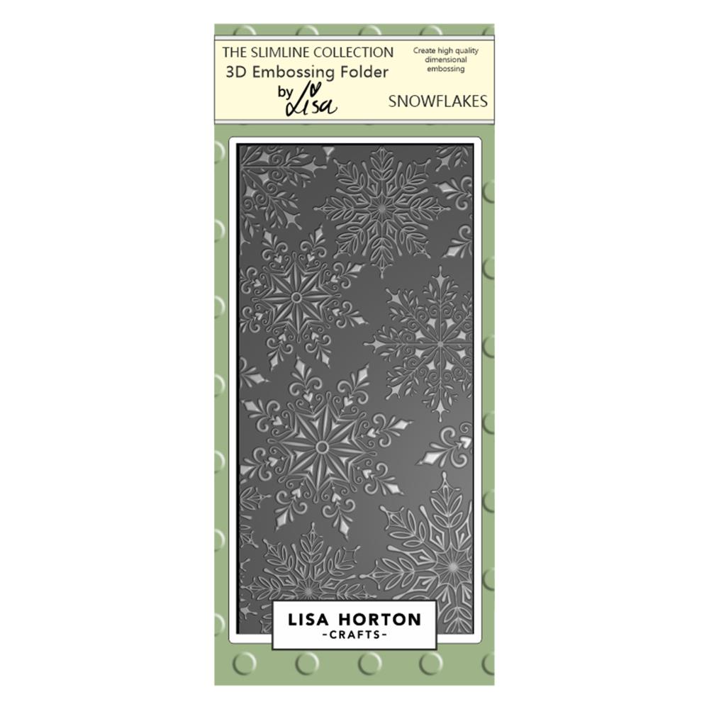 Lisa Horton Crafts Embossing Folder -  Slimline Snowflakes 