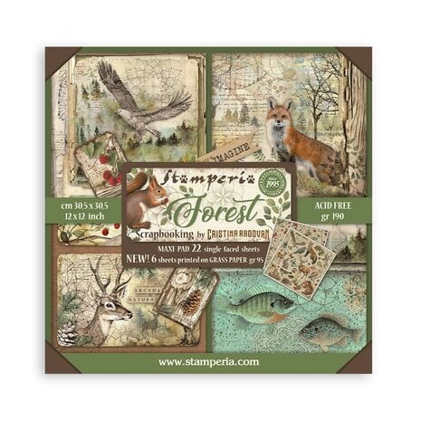 Stamperia - Forest 12x12 Inch Paper Pack Maxi (Single Face)